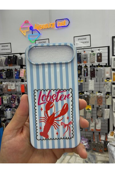eaksesuarnet iPhone 17 Air Compatible Patterned Silicone Case with Suede Interior, Soft and High-Quality Printing