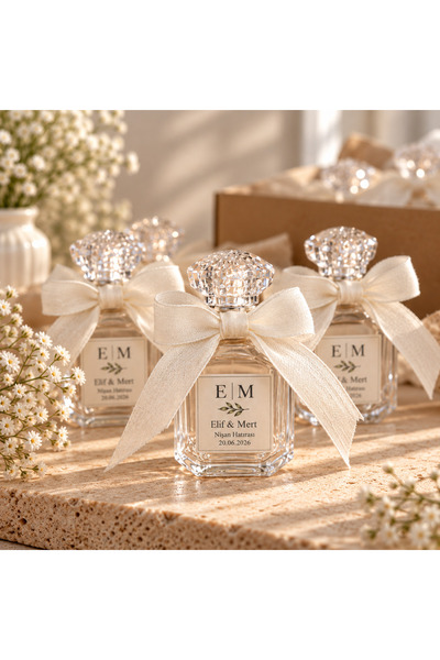 Essential Kişiye Özel Hediyelik 10'lu Kolonya Şişesi – Düğün Nişan Nikah Söz Kına Doğum Günü Baby Shower