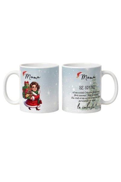 Generic Brand Cana personalizata Craciun - Colectia Poveste in familie, Ceram...