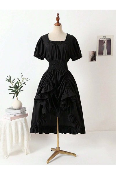 Sheya Midi Length dress, black