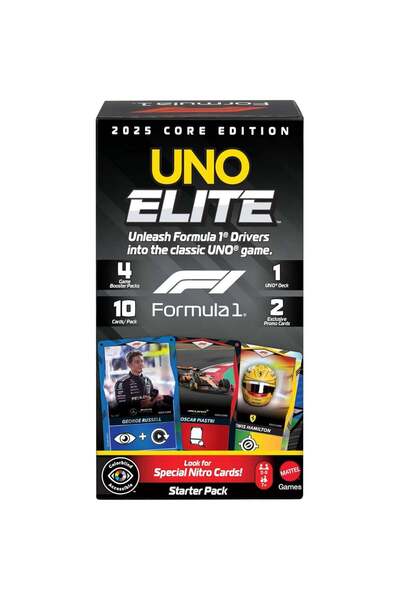 Uno Joc de societate, Uno, 2025 Core Edition Starter Pack, Elite F1, JLV42