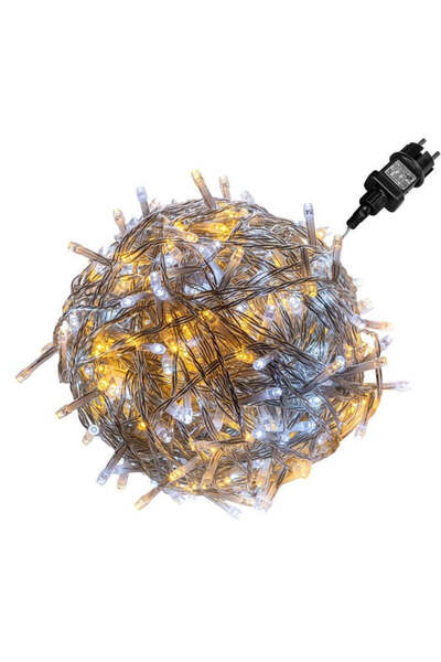 GORILLA Инсталация с 200 LED диода, прозрачни, бяло/жълти