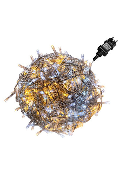 GORILLA Lumini de zana cu 100 de led-uri, transparent, alb/galben