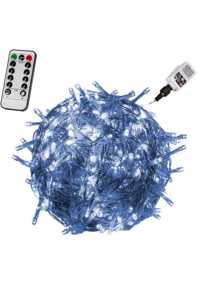 GORILLA Lumini cu leduri, decorative, alba, 50 de leduri, telecomanda de control