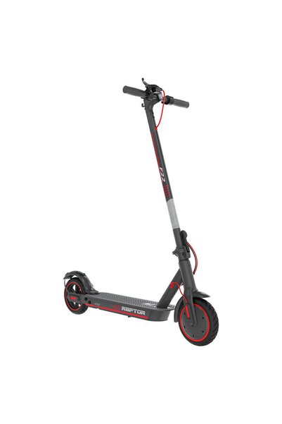 Aiwa Trotinetă electrică F22-700/85, Autonomie 30 Km, 18 Km/h, Negru/Roșu