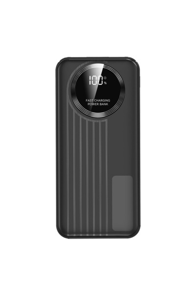 Midcom S-link IP-G220 20000mAh PD20W+QC3.0 Dahili Kablolu Siyah LCD Taşınabilir Pil Şarj Cihazı Powerbank