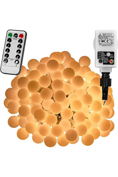 GORILLA Instalatie 200 led-uri, lumini de petrecere, alb/cald, telecomanda