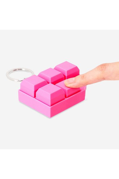 Flying Tiger Copenhagen Pembe Çikolata Şeklinde Stres Oyuncağı Anahtarlık