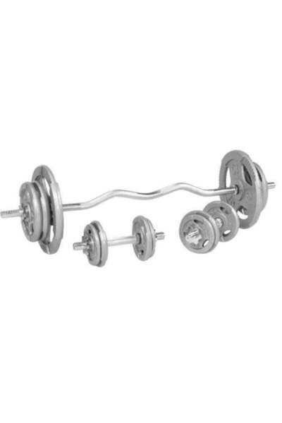 Gorilla Sports Пълен комплект от Z-образни греди и чугунени дискове, 70 кг