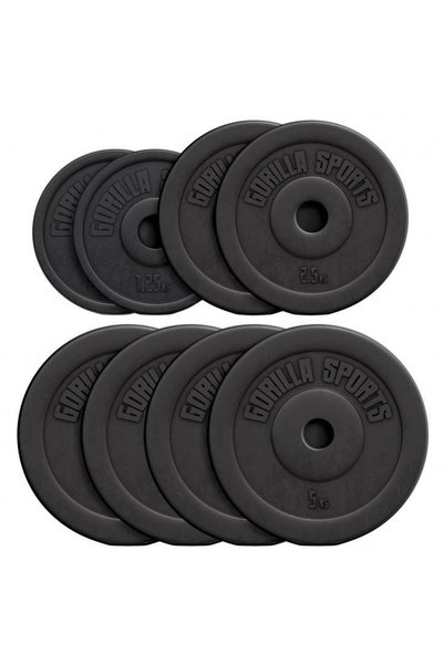 Gorilla Sports Disc din plastic umplut cu ciment, 1,25 - 15 kg, 30/31 mm % SE...