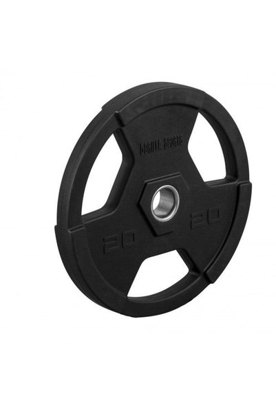 Gorilla Sports Гумирани железни дискове, със захват, Olympic PRO, 1.25 - 25 к...