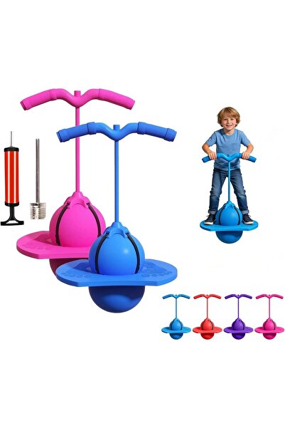 GENERAL Balance Jumping Ball for Kids, Pogo Ball with Handle and Pump, Non-Sl...