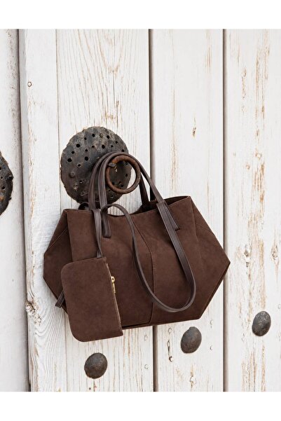 bag Women's Suede Wallet Large Size High Quality Hand and Shoulder Bag