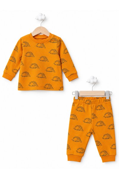 For My Baby 100% Cotton Long Sleeve Patterned 2-Piece Baby Boy Set