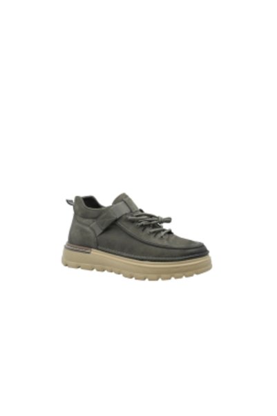 Mels Ghete casual urbane din piele, gri antracit cu talpă bej FNX028-1