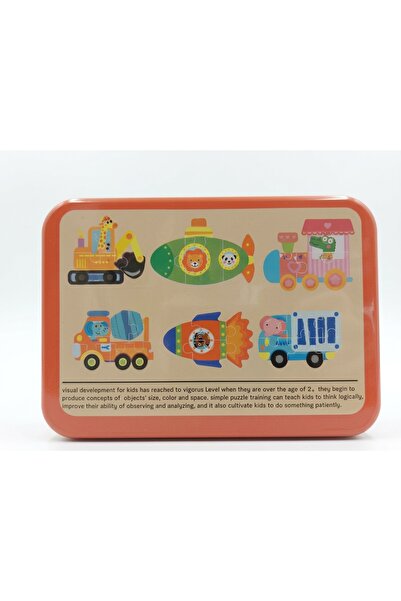 Calimera Toys Wooden First Puzzle 6 Different Theme Vehicles Series