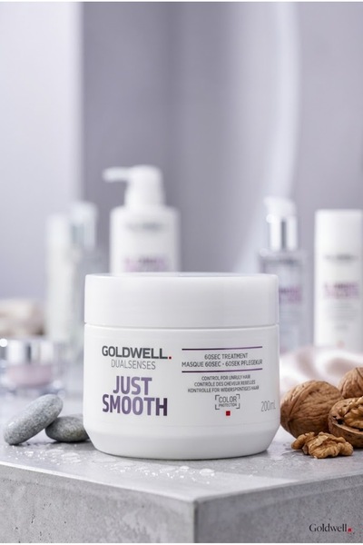 GOLDWELL قناع تنعيم الشعر دوالسينس جست سموث 60 ثانية مضاد للتجعد 200 مل - تين...