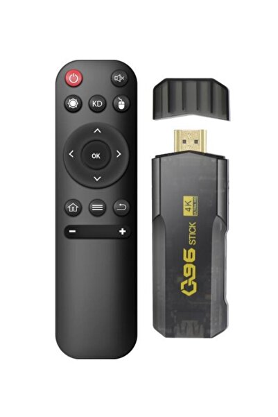 G96 Brand جهاز G96 Stick لتحويل التلفزيون إلى تلفزيون ذكي بدقة 4K Ultra HD مع ذاكرة 8GB RAM و128GB تخزين ودعم Wi-Fi ثنائي النطاق