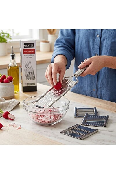 Royaleks 3-in-1 Metal Grater Set (Grater, Peeler, Slicer)