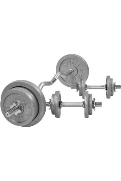 Gorilla Sports Πλήρες σετ μπάρα Z + δίσκοι χυτοσιδήρου, 70 κιλά