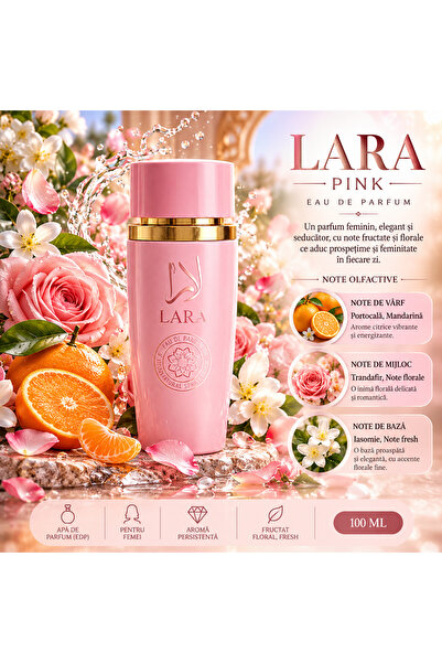 Lara Parfum Arabesc Pink, Dama, Apa de Parfum EDP, 100 ml, Floral Fructat
