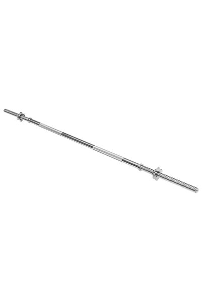 Rebel Bară dreaptă, oțel cromat, filetată, cleme, bară de haltere, 150 cm, 25 mm