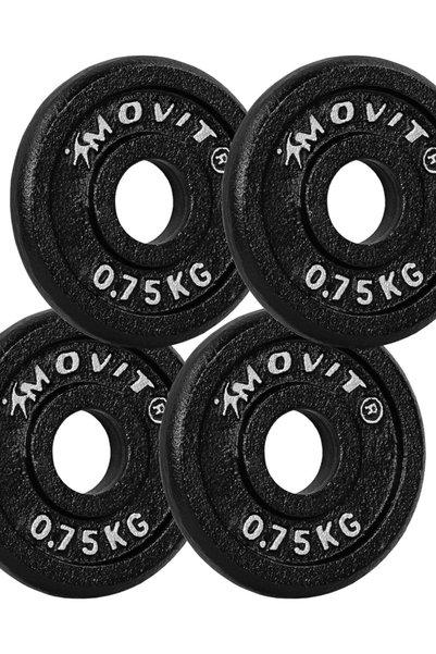 MOVIT Set de discuri pentru haltere 30/31 mm 2 - 40 kg 3 kg (4 x 0,75 kg)