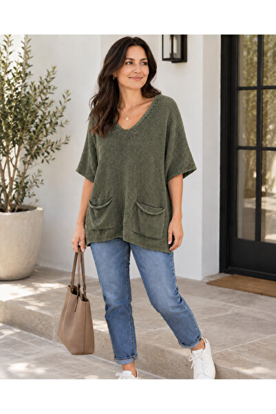 MARWARİ OTANTİK BUTİK Women's Mercerized Washed Standard Size