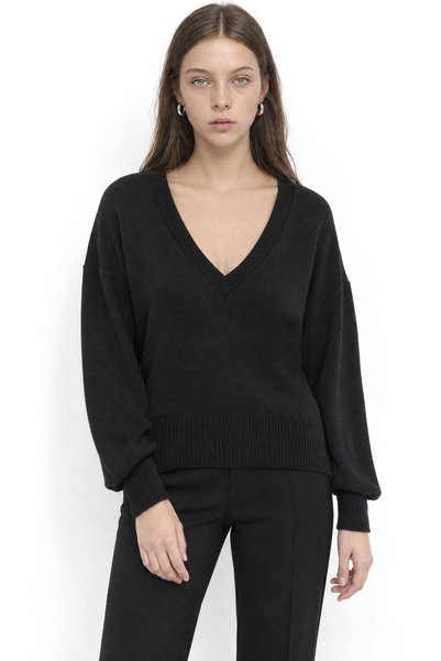 Hiccup Busem Women's Short V-Neck Sweatshirt