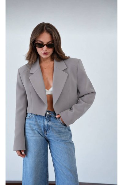 RAMİOR COLLECTION Women's Crop Blazer Jacket