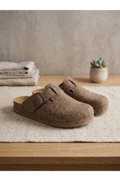 DOGİYE 8153 Cream Colored Winter Comfort Slippers