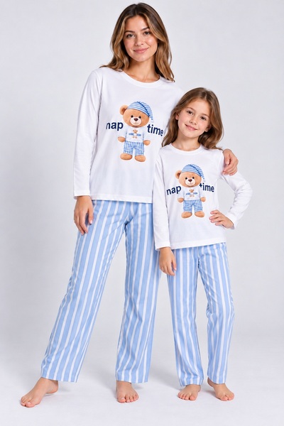 AYSUN TEKSTİL Mother & Daughter Pajama Set, (Sold Separately), 100% Cotton, T...