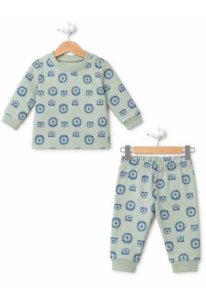 For My Baby 100% Cotton Long Sleeve Patterned 2-Piece Baby Boy Set