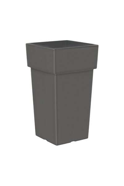 OEM Ghiveci Pătrat din Plastic Gri Mat 26 L