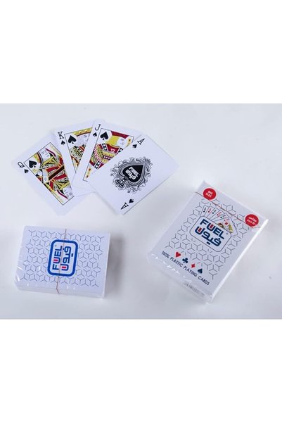 Generic أوراق لعب فويول بيضاء، بلوت فويل أبيض، حجم كبير، للجنسين، بلاستيك، 54...