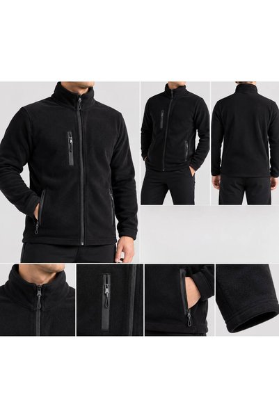 RİYAL textil 3 cepli polar ceket şık ve rahat