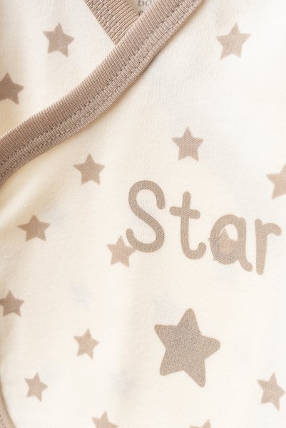 KUZENLER BEBE Bebek Star 100% Cotton Newborn 7-Piece Hospital Discharge Bodysuit Set