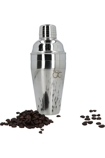 Barista Gennie خلاط كوكتيل من الفولاذ المقاوم للصدأ سعة 550 مل بسطح مصقول، با...