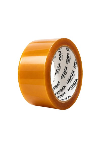 AGOPACK Banda adeziva AgoGolden Hybrid, 48 mm x 60 m, transparenta, rezistent...