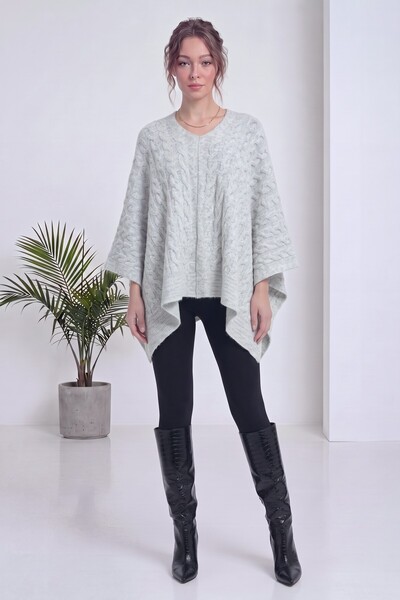 zks grup tekstil Palton din tricot pentru femei, cu mânecă liliac, cu model de tricot în formă de liliac și decolteu în V, în culorile burgund, gri și antracit