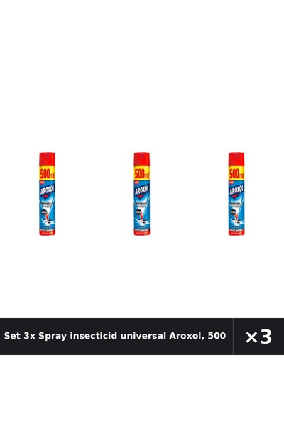 Aroxol Set 3x Spray insecticid universal Aroxol, 500 ml