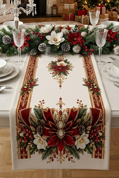 Bertille Home Божићна серија 140x40 цм дигитално штампана трка (Божићни Ноел)