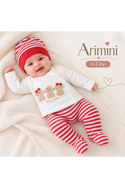 Arı Bebe New Year's Themed 5-Piece Hospital-Issued Newborn Baby Set.