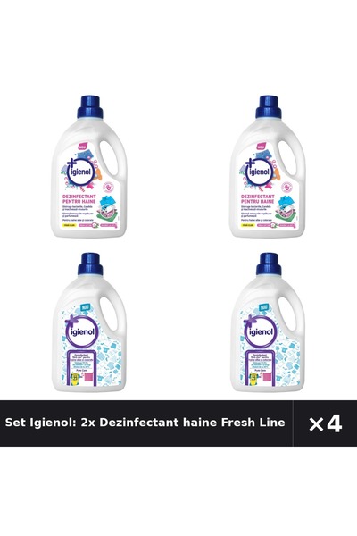 Igienol Set Igienol: 2x Dezinfectant haine Fresh Linen, 1.5l + Dezinfectant L...