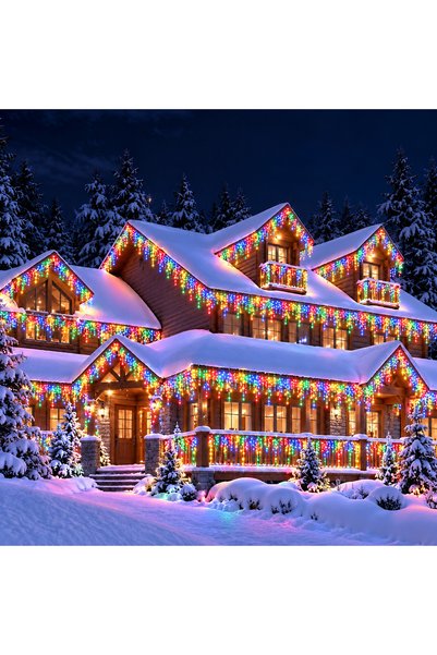 BellFyd 8 Metri - Instalație Solară LED Tip Țurțuri, 8 Moduri de Iluminare, I...