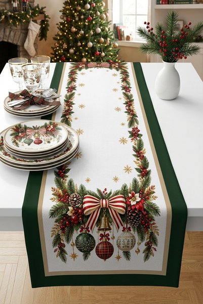 Bertille Home Божићна серија 140x40 цм дигитално штампана трка (Божићни Ноел)