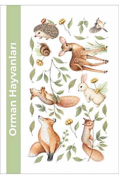 LABELOVE Orman Hayvanları Çocuk Odası Duvar Sticker