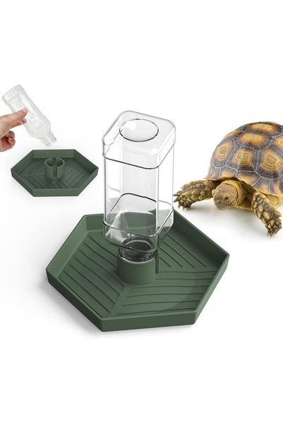 NOMOY Reptile Water Dispenser-7.5 oz(250ml) Bearded Dragon Water Bowl - small...