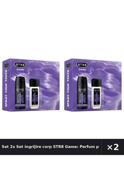 str8 Set 2x Set ingrijire corp Game: Parfum pentru corp, 85ml + Deodorant spr...