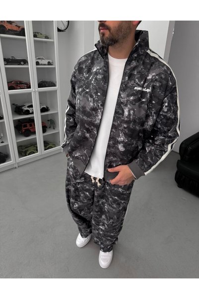 Generic Brand Σετ Αστικού Καμουφλάζ Oversized Streetwear